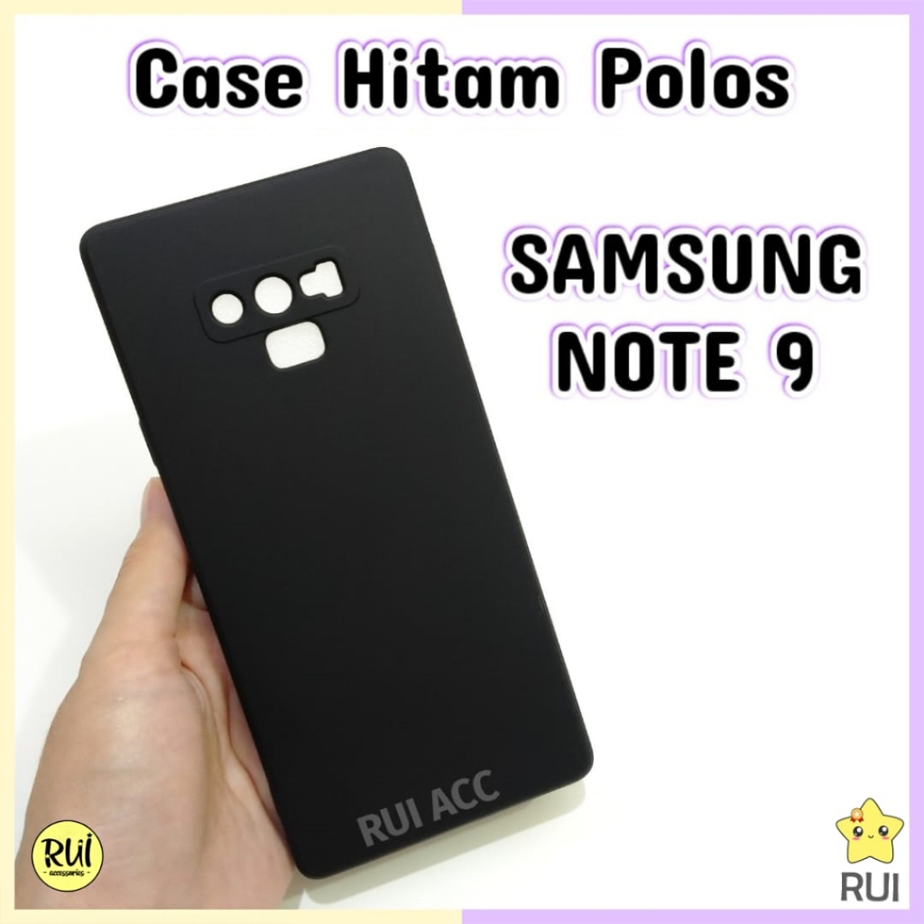 Case Hitam Polos Samsung Note 9 Softcase Silikon HP Lentur Black Protect