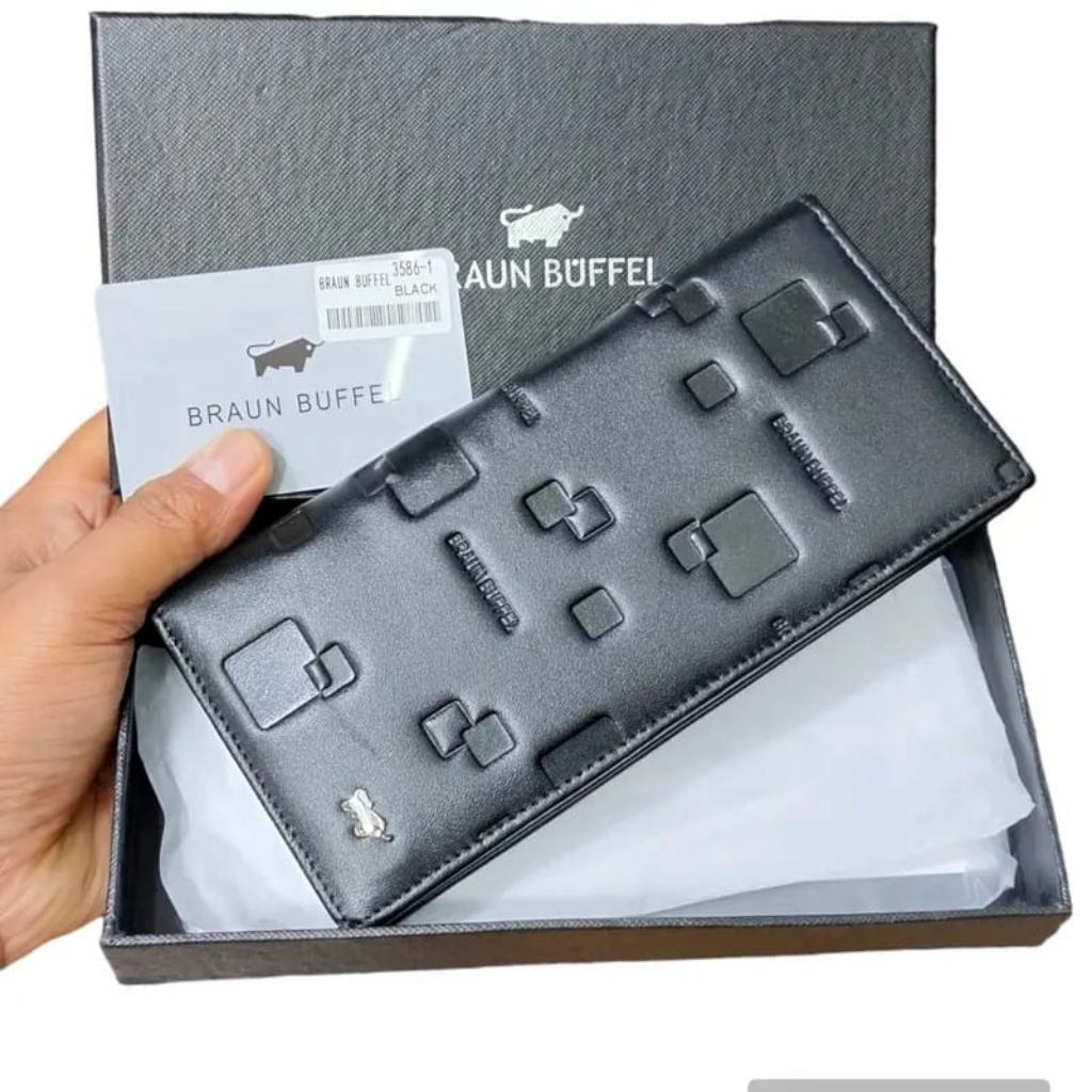 DOMPET PANJANG KULIT ASLI BRAUN BUFFEL