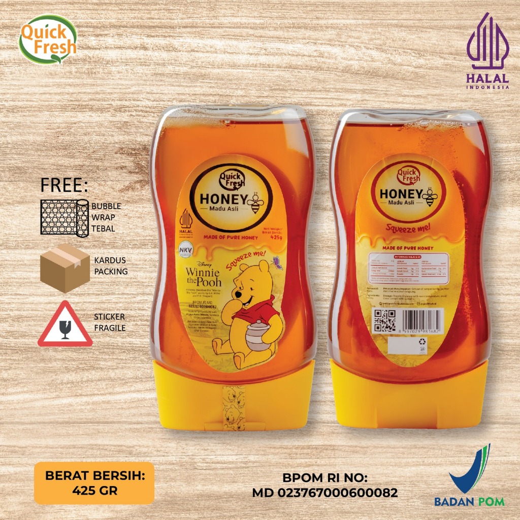 

[DISNEY] Quick Fresh Honey / Madu Asli 425G (Squeeze)
