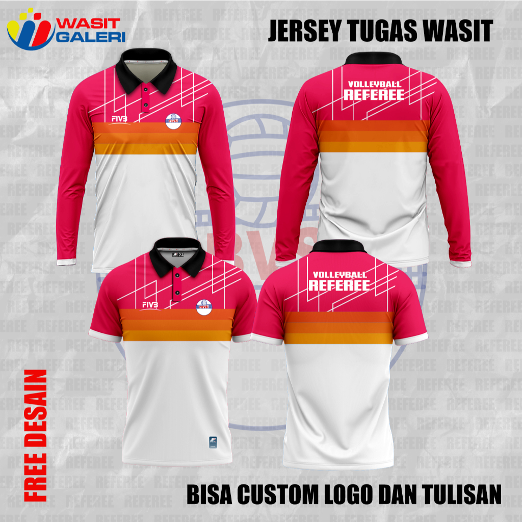 JERSEY WASIT VOLI / VOLLY FULL PRINTING PBVSI, FIVB, PBVSI REFEREE, VOLEYBALL REFEREE