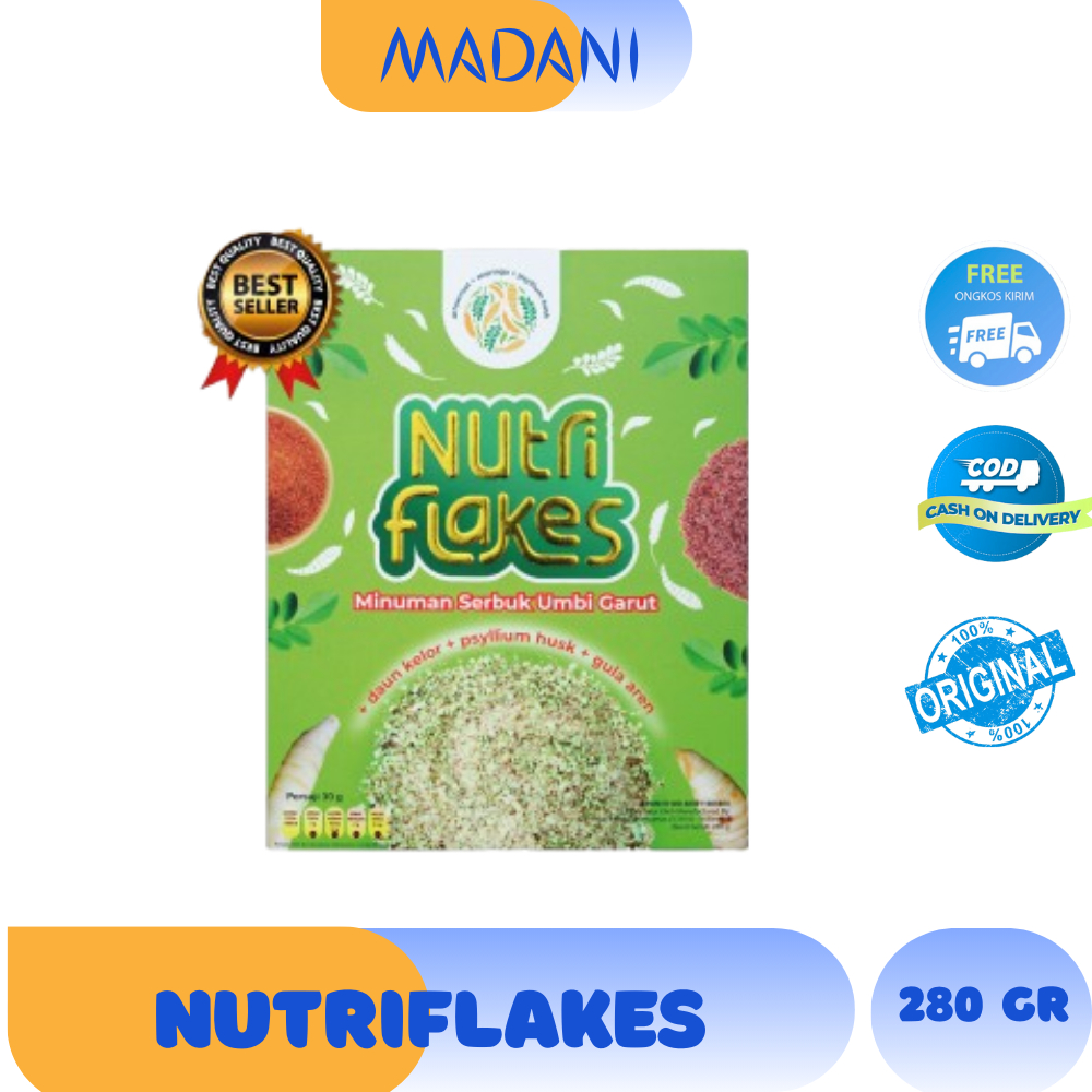 

Nutriflakes Sereal Umbi Garut asam Lambung Original 1 Box