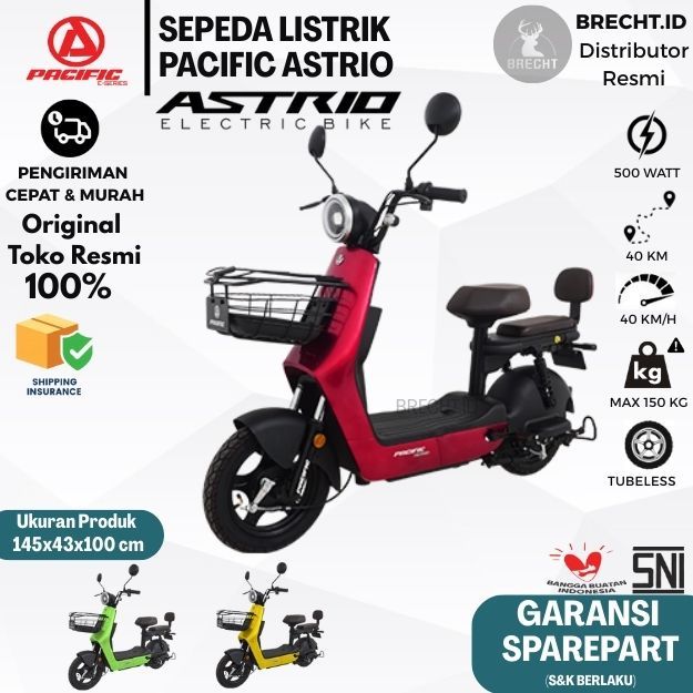 Sepeda Listrik E BIKE Pacific ASTRIO 500 Watt MIRIP NIMBUZZ E Bike EXOTIC PACIFIC