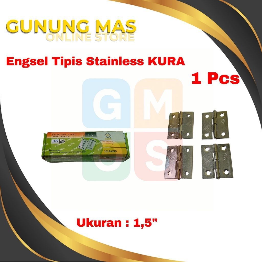 

Engsel Tipis Stainless Steel 1,5 Inch KURA