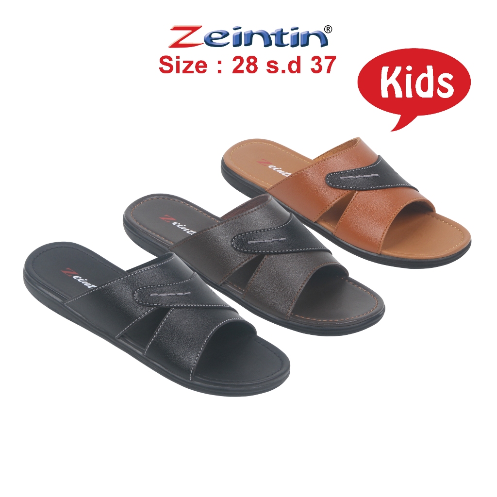Zeintin - Sandal Anak Laki-laki Kulit Sintetis Fashion Anak Sandal Selop Anak Laki IN