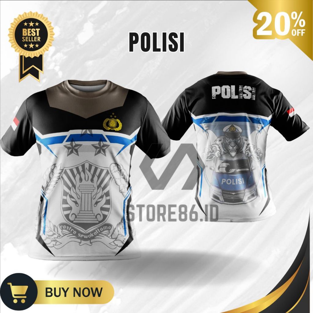 JERSEY POLISI 07 FULLPRINT SUBLIME / KAOS POLISI DRIFIT / JERSEY POLISI  / FULL PRINTING