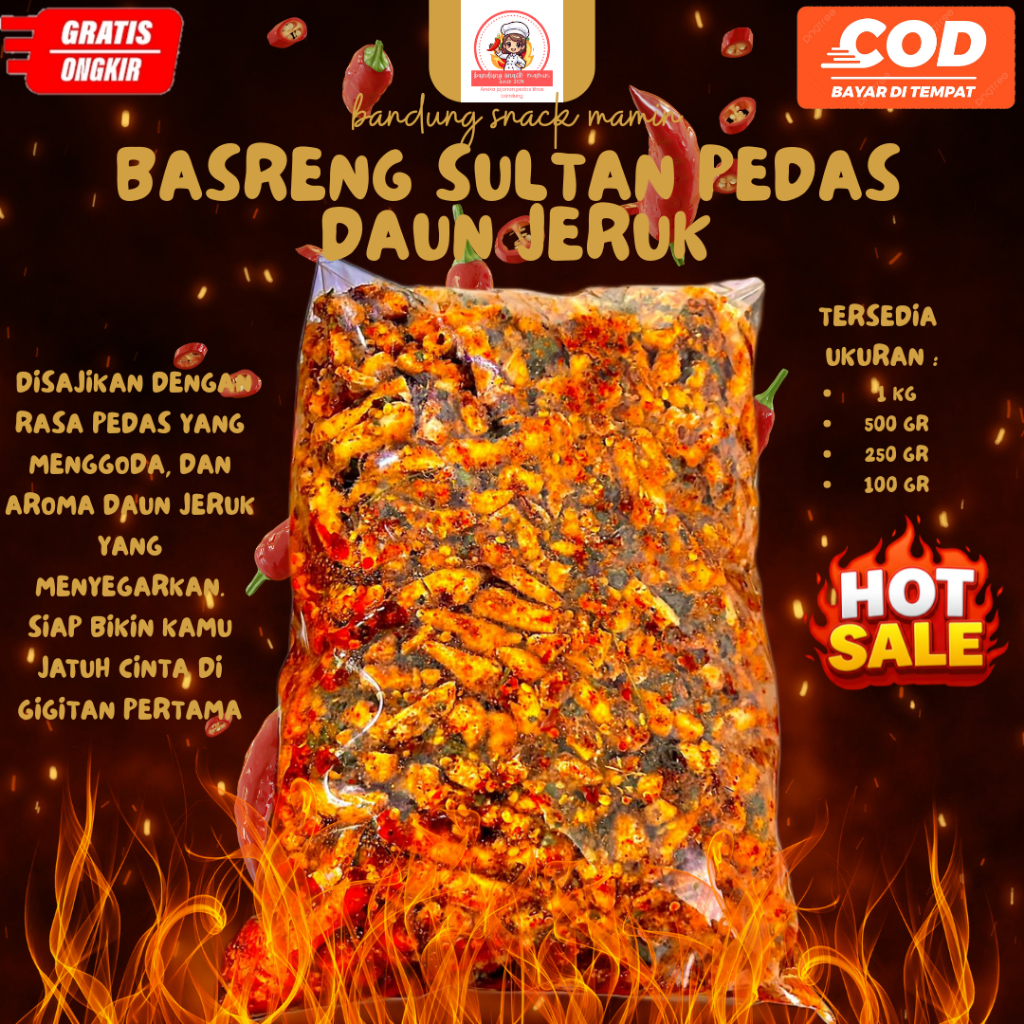 

BASRENG SULTAN BANDUNG 1KG VIRAL PEDAS DAUN JERUK BUMBU MELIMPAH
