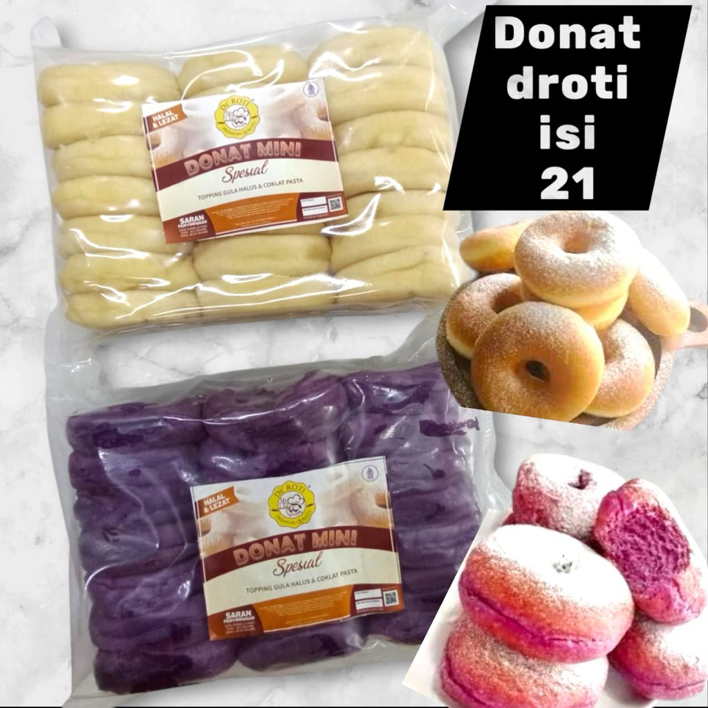 

Droti donat kentang / ubi ungu isi 12