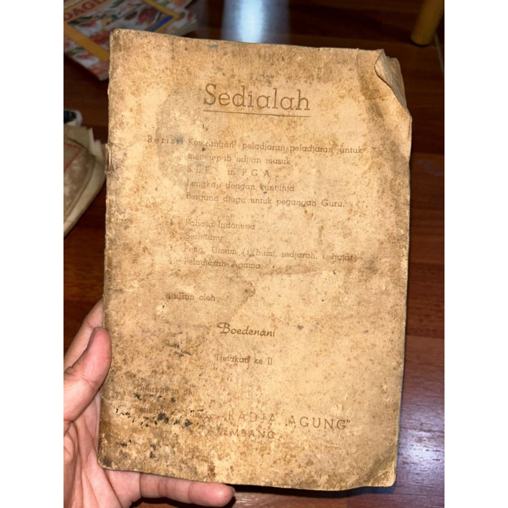 

Buku Sedialah - Tjetakan ke II