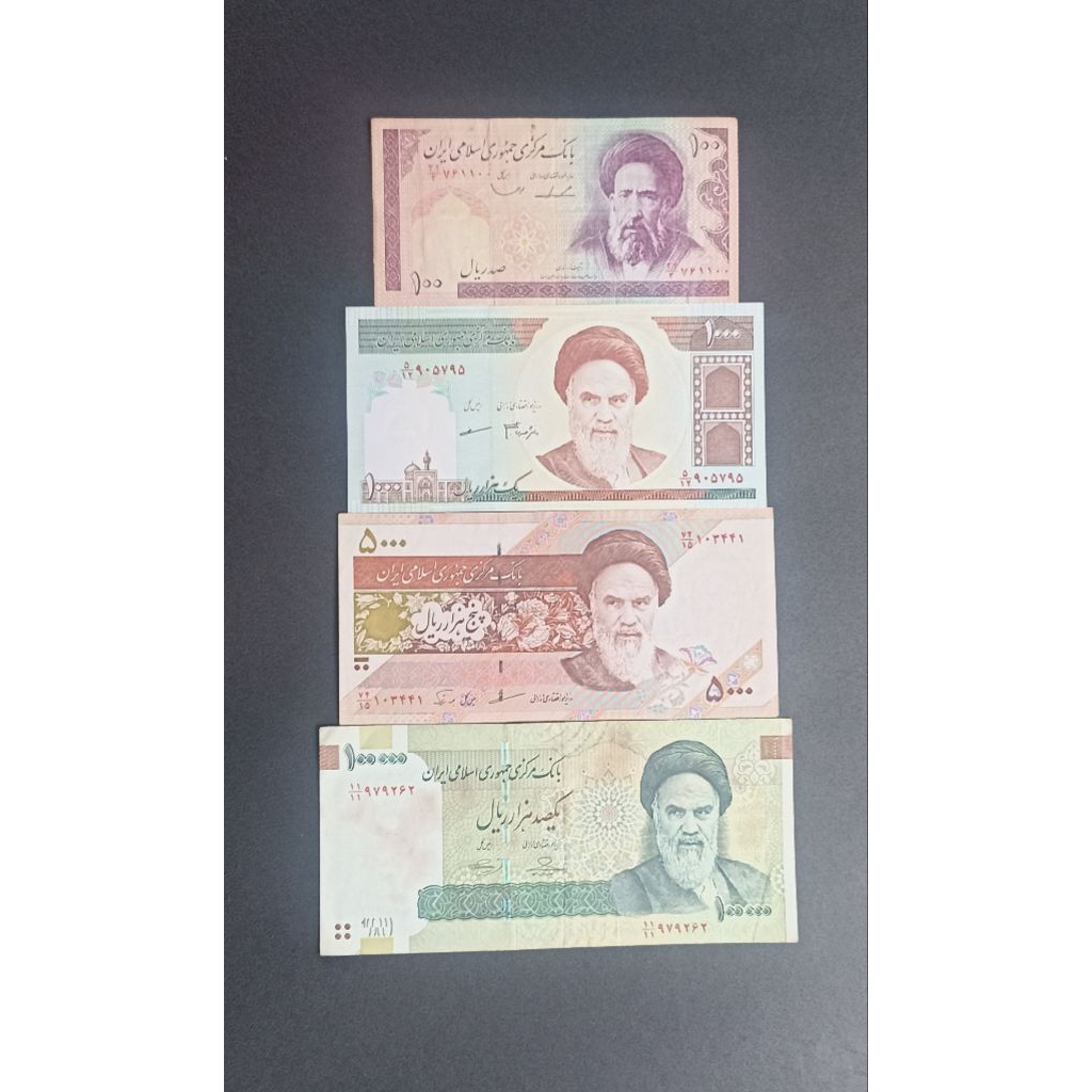 UANG IRAN SET 4 LEMBAR 500,1000,5000,10000 RIALS