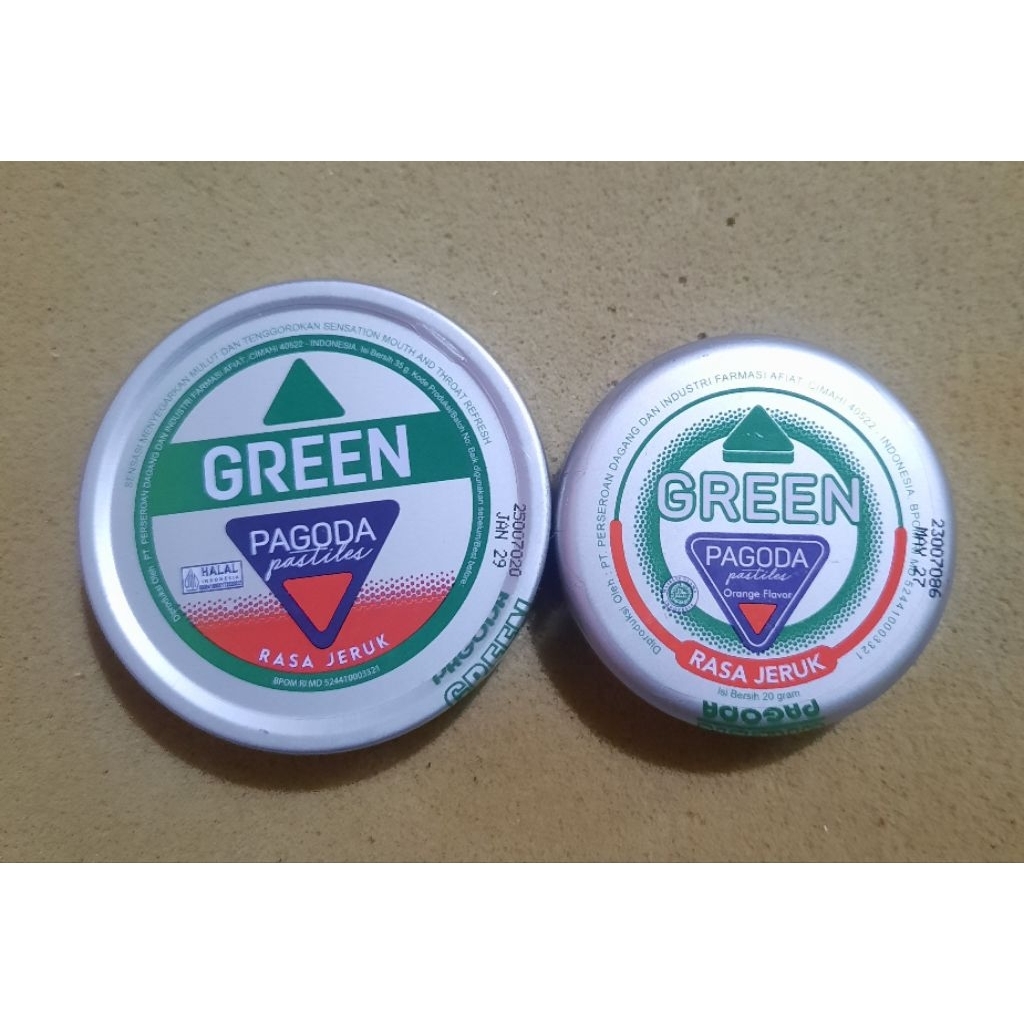 

PAGODA PASTILES GREEN 20/35 GR