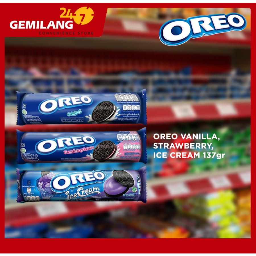 

OREO VANILLA, STRAWBERRY, ICE CREAM 137gr