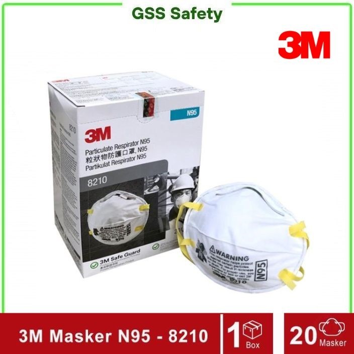 3M 8210 Masker Medis Disposable N95 3M Medical Mask