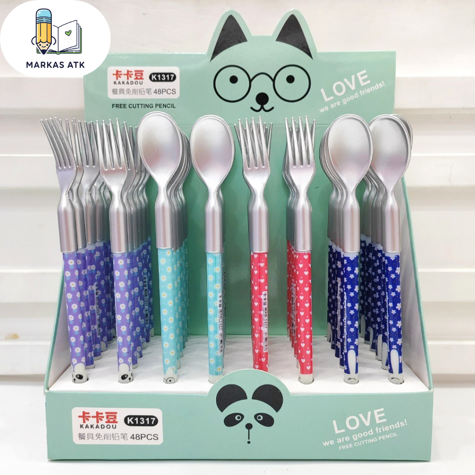 

Pensil Susun Sendok Garpu Tanpa Raut Bensia Lucu Unik Bongkar Pasang ATK Sekolah Kado Anak Souvenir Isian Goodie Bag Murah COD