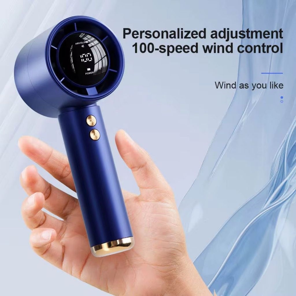 Kipas Turbo N68 Mini LED Digital Strong / Kipas Angin Portable N68 / Kipas Angin Mini Viral LED