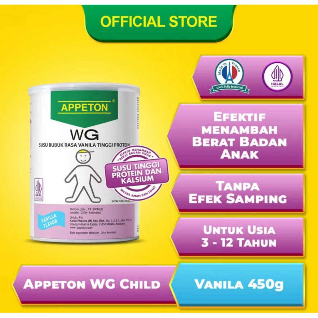 

Appeton anak 450 gr Vanilla