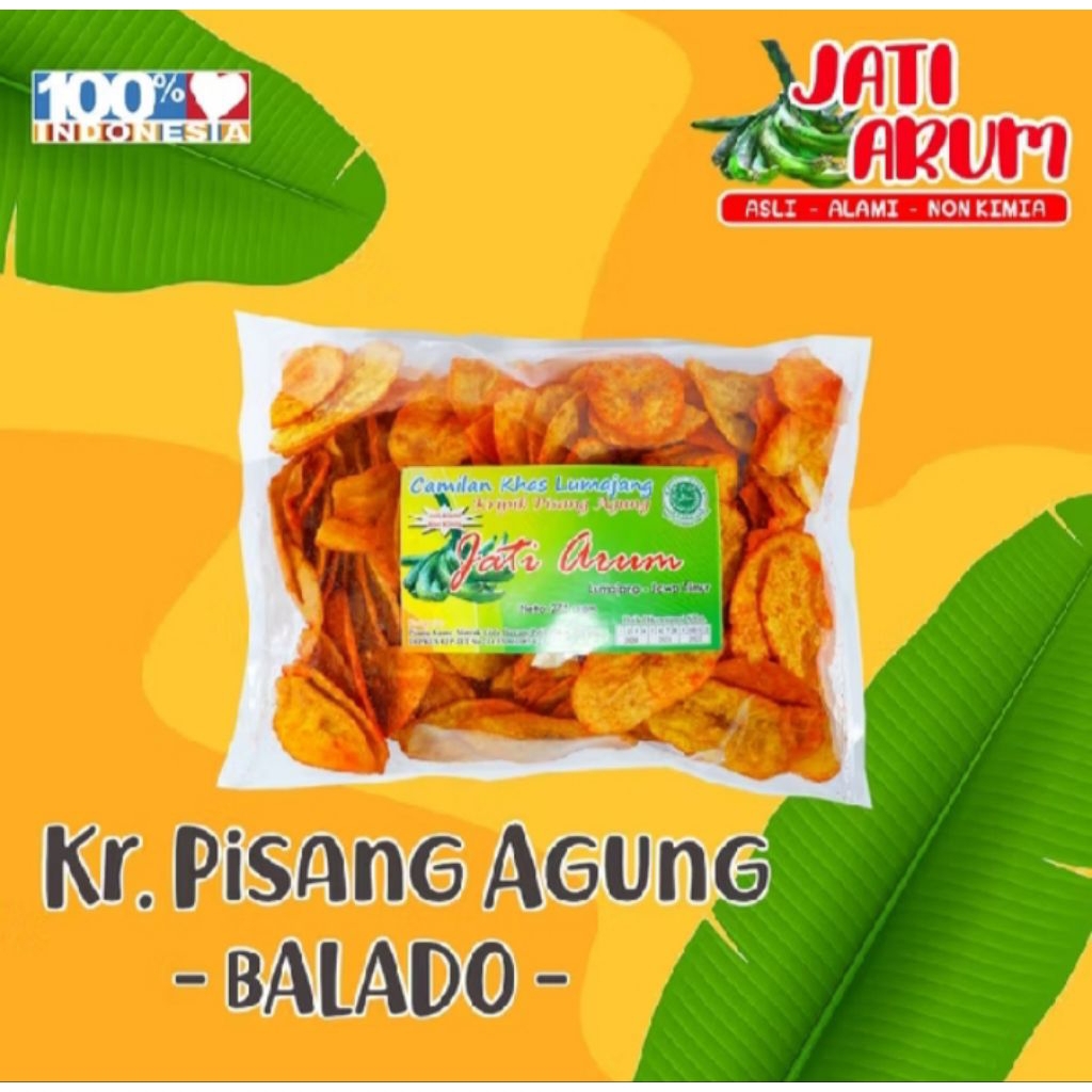 

KERIPIK PISANG AGUNG JATI ARUM KHAS LUMAJANG 250 GRAM
