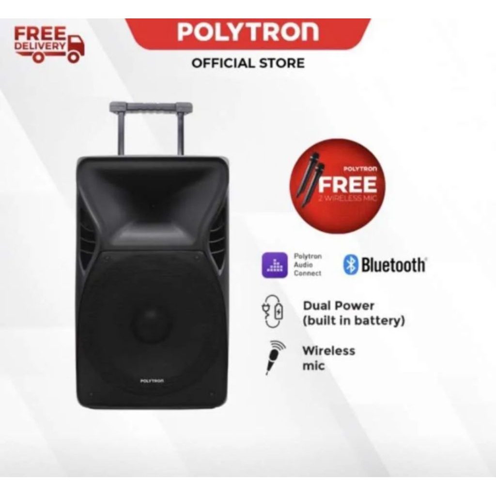 SPEAKER POLYTRON PORTABLE 15INCHI PAS PRO 15F5 NEW SERIES