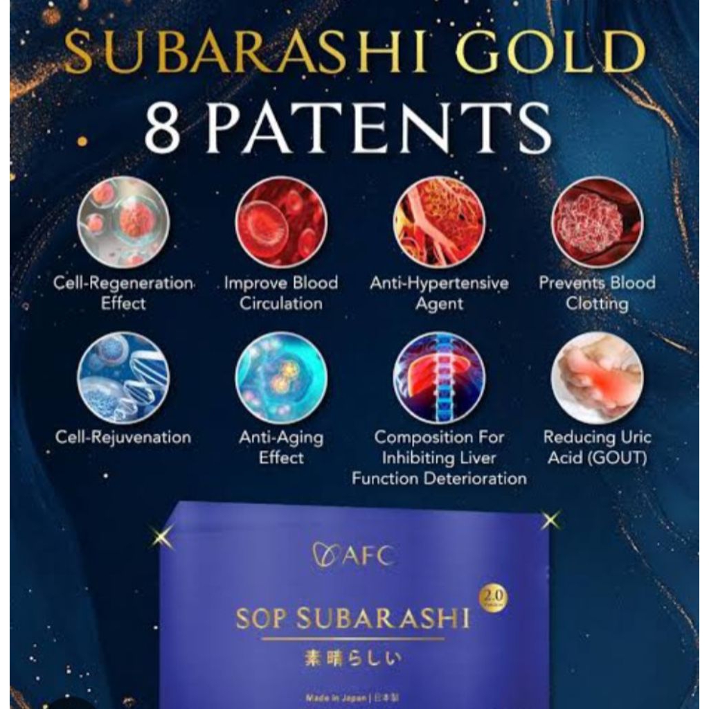 subarashi gold afc original 100% exp 2028