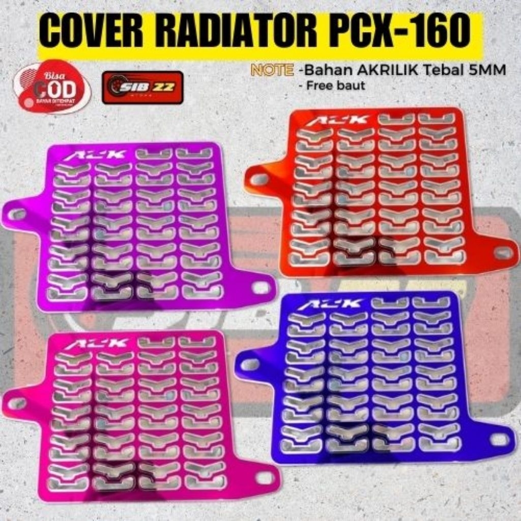 Cover radiator Tutup Radiator PCX 160 Vario 160 Stylo 160 akrilik bagus