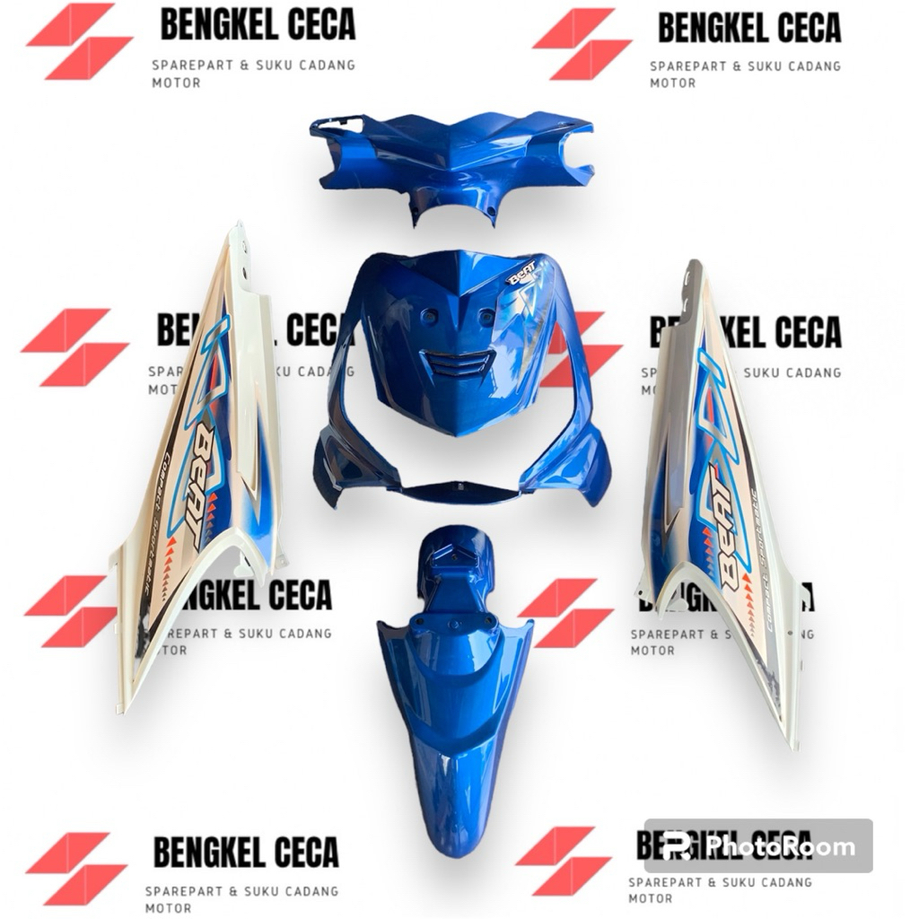 Full body halus Honda Beat lama karbu tahun 2012 warna biru muda