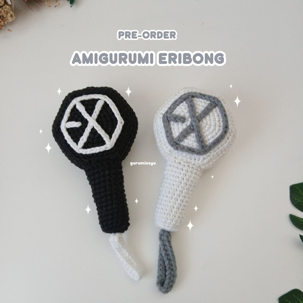 [GURUMIESYU] PRE-ORDER AMIGURUMI ERIBONG || Boneka Rajut Bagcharm Fanmade || Inspired by EXO Lightst