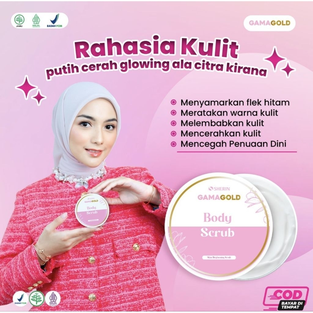 Gamagold Body Scrub Lulur Tanpa Bilas
