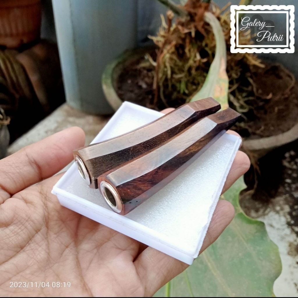 ( segi delapan 7cm ) pipa once / once cangklong / pipa rokok / padutan kayu sonokeling kayu Sono Kel