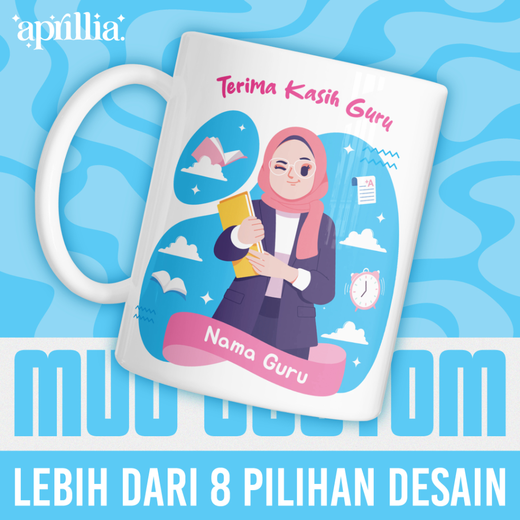 [ HADIAH MUG GURU ] MUG CUSTOM / HADIAH GURU / SATUAN