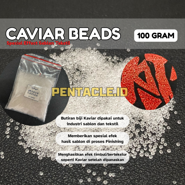 

Special Effect Caviar Beads Serbuk Kaviar 100gr Bulir Sablon Embun Tangan Tekstil Prakarya Biji Timbul Akhir Textil Butir PVC Bead Kerajinan Sablonan Baju Kaos Bubuk Bahan Unik Clear Bertekstur Air Finishing Bening Efek Blimbing Indah Sablon Malang