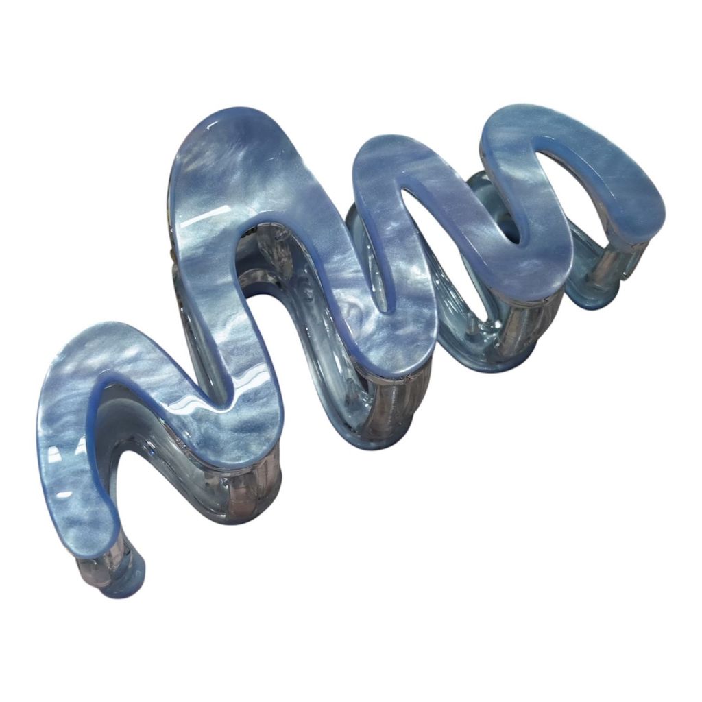 YuNa_shop25 jedai jepitan rambut motif gelombang akrilik bening