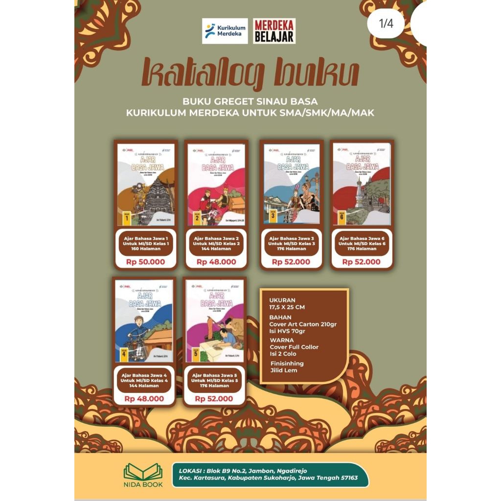 Buku Ajar Basa Jawa SD/MI Kelas 3