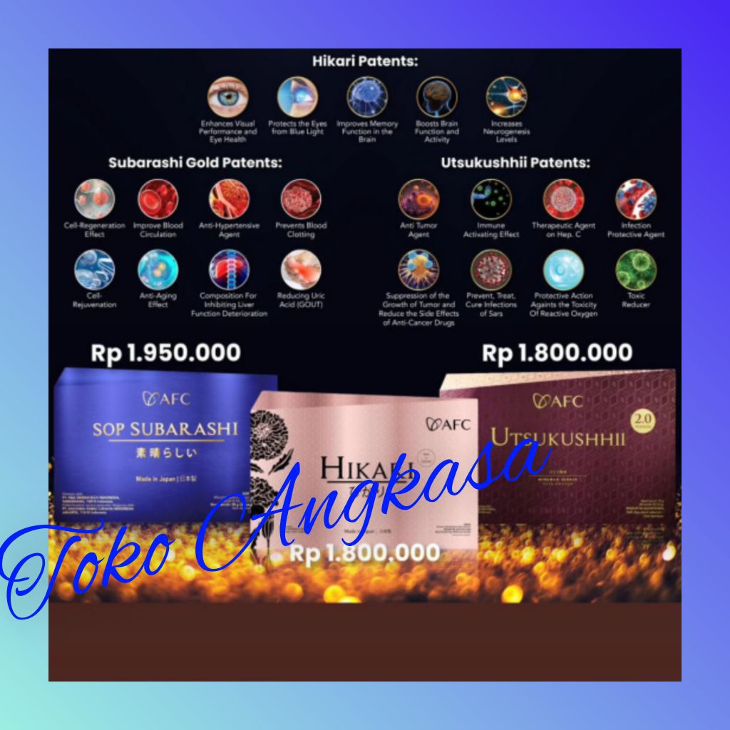 SOP SUBARASHI GOLD UTSUKUSHHII GOLD HIKARI AFC JAPAN  ORI