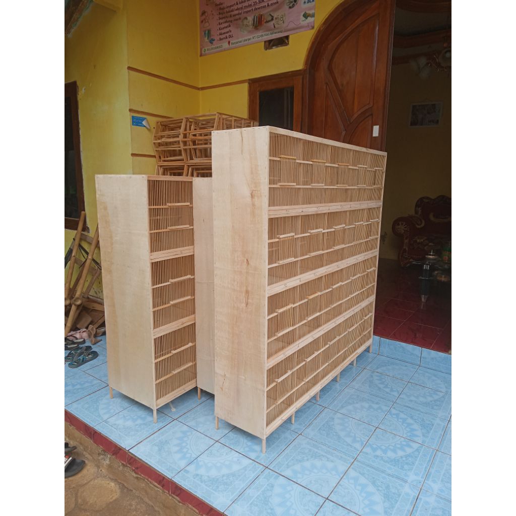 Sangkar burung tingkat sekat Ombyokan ukuran 25x25x30 #sangkartingkat#grosirsangkar#pengrajinsangkar