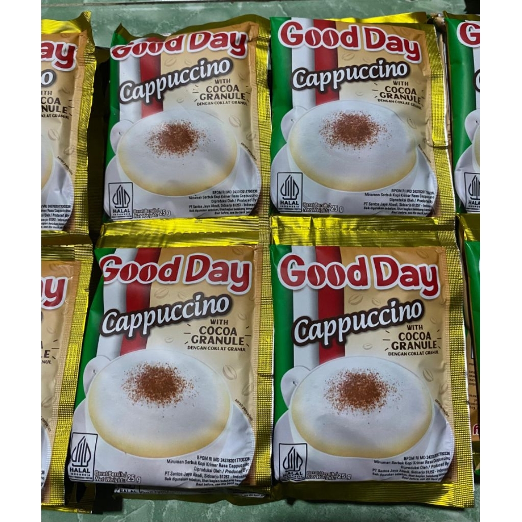 

Good Day Cappuccino 25 Gram Renceng 10 Sachet