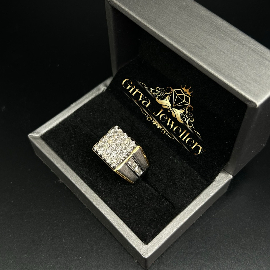 Cincin Berlian Fashioan Pria Simple Elegan