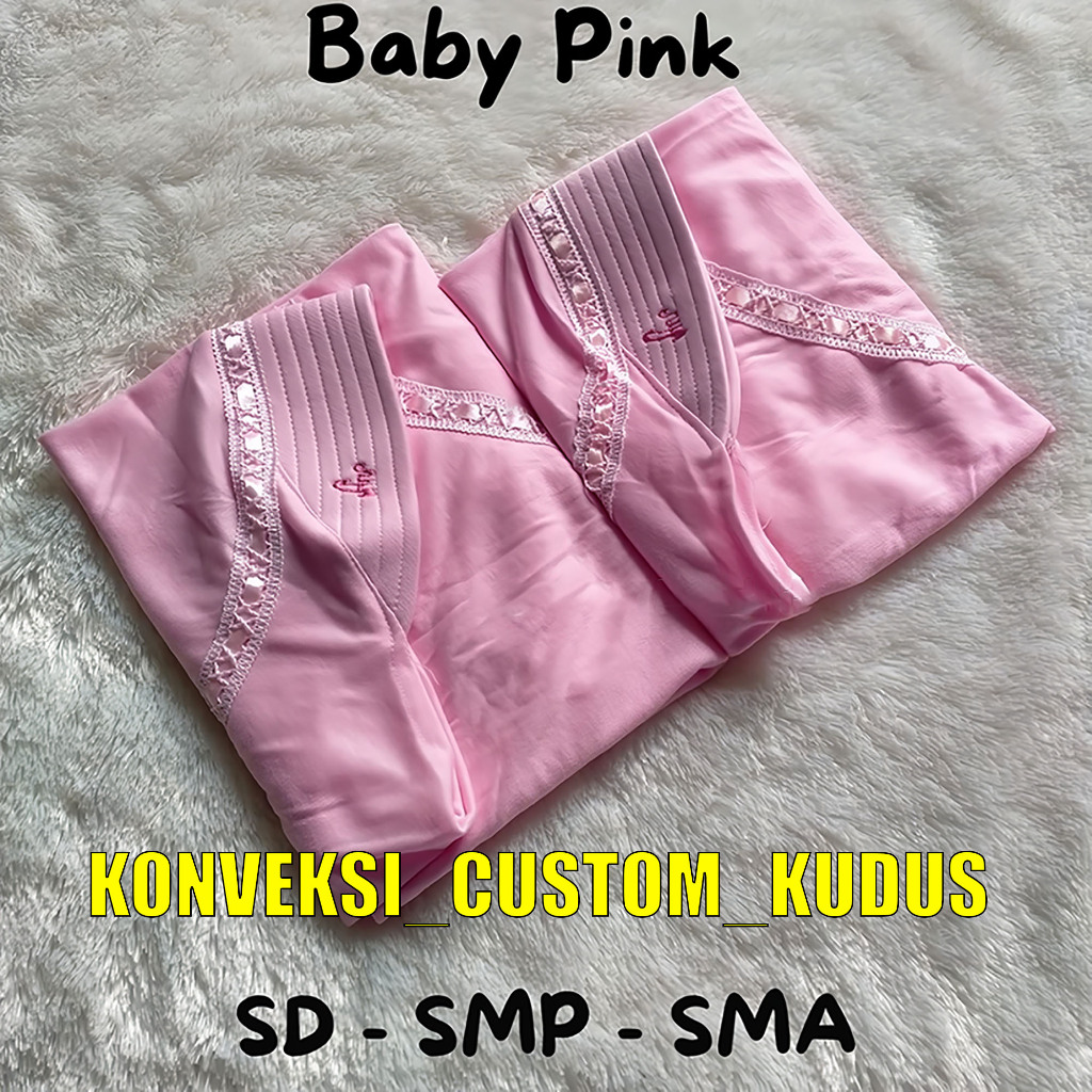 Jilbab Anak Rabbani Warna Dusty Pink / Kerudung Sekolah anak Rabbani warna Dusty Pink PAUD TK SD SMP