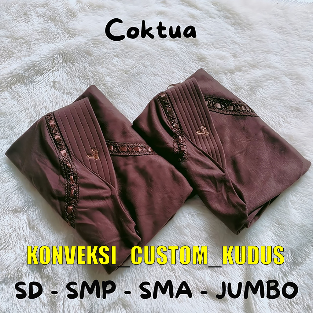 Jilbab Anak Rabbani Warna Coklat Pramuka / Kerudung Sekolah anak Rabbani warna Coklat Pramuka PAUD T