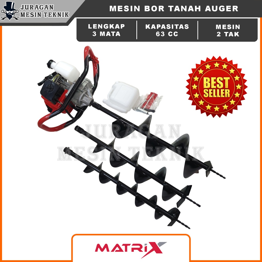 Mesin Bor Tanah Biopori Auger 63 Matrix