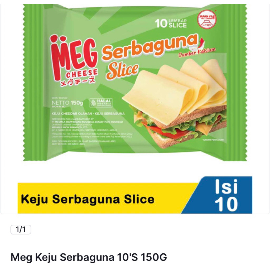 

Meg keju serbaguna 10's 150g