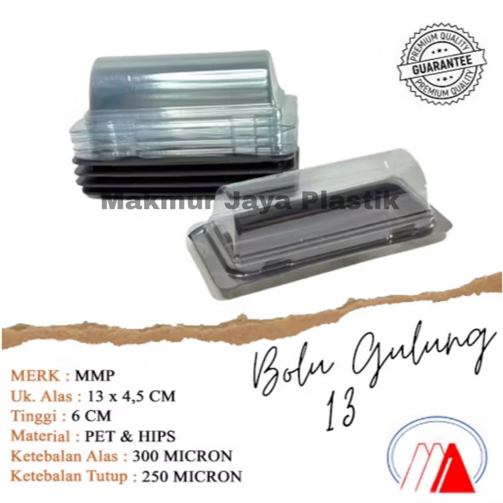 (20 pcs) Mika BG 13/Mika Kue Bolu Gulung BG 13/Mika Kue Mini/Mika Plastik Kotak/Mika Bolu Gulung Min