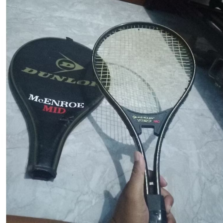 raket tenis vintage dunlop mcenroe mid original bekas