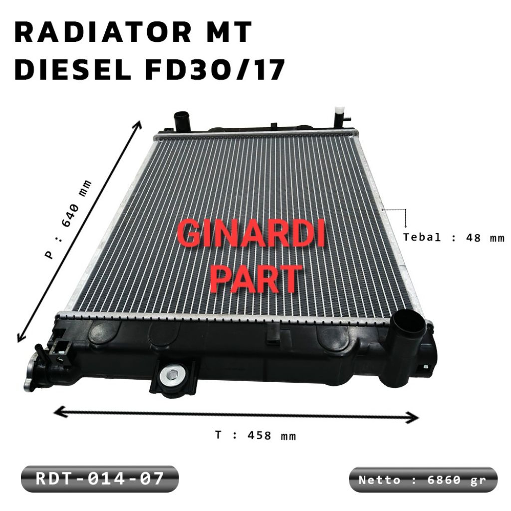 RADIATOR ASSY FORKLIFT MANUAL TRANSMISI DIESEL FD30/17