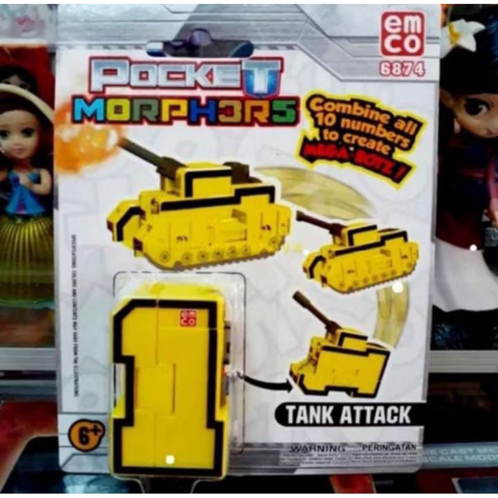 EMCO MEGA BOTZ POCKET MORPHERS 1 ANGKA SATU NUMBER NUMBERS ONE MEGABOTZ ANGKA SATU ROBOT ANGKA ROBOT