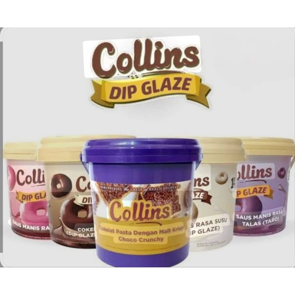 

COLLINS DIP GLAZE SELAI TOPPING DONUT 1KG ALL VARIAN