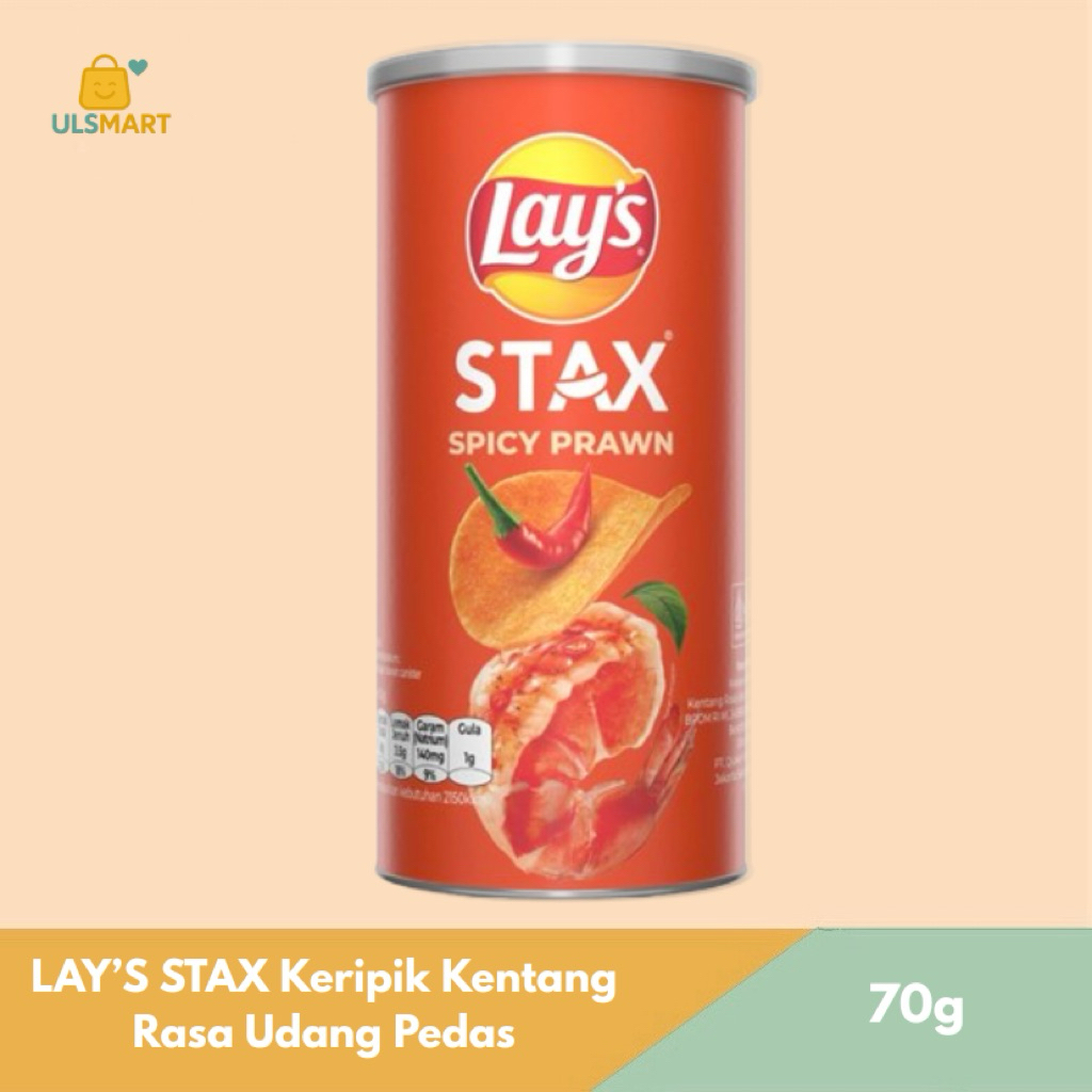 

LAY’S STAX Keripik Kentang Rasa Udang Pedas 70 g