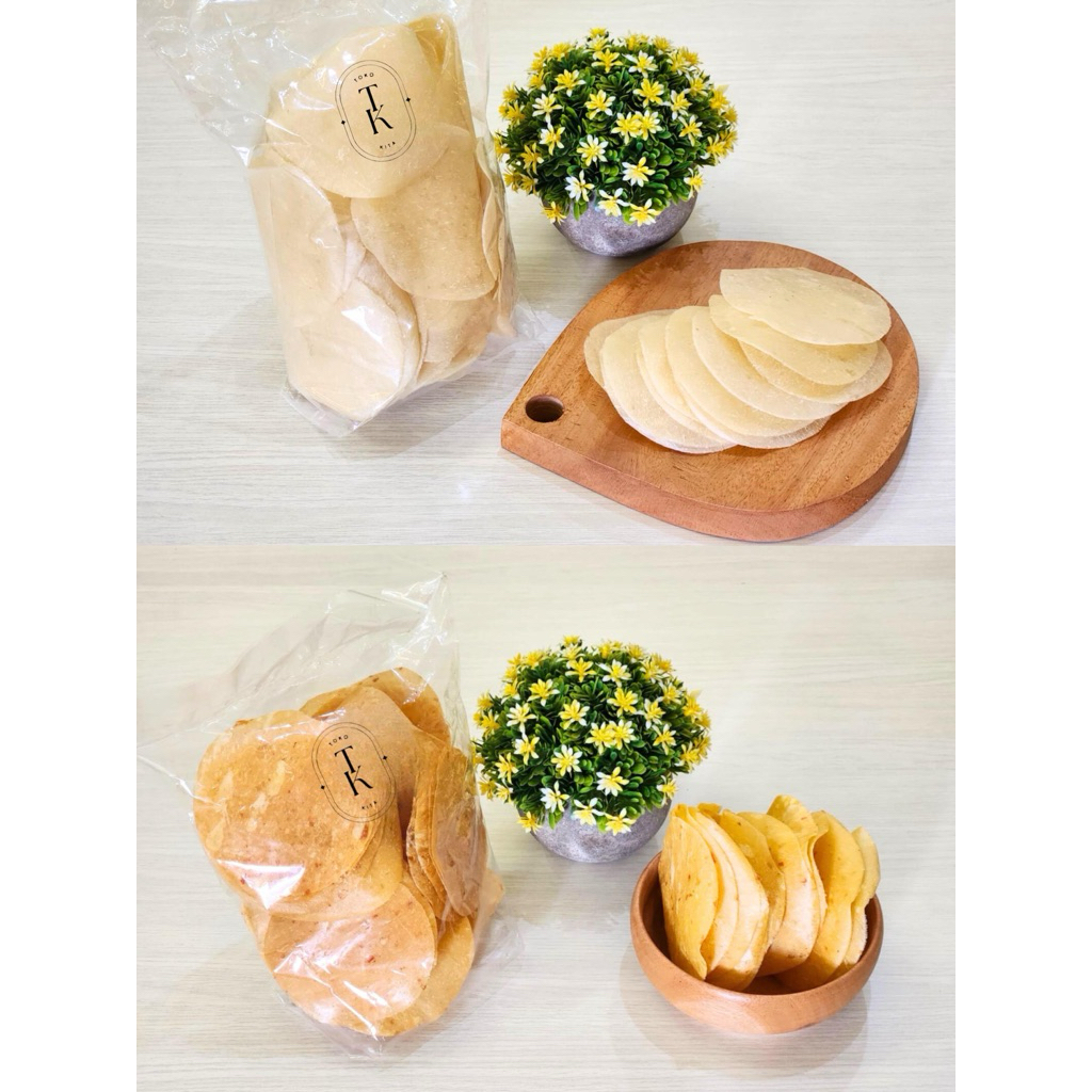 

Opak Singkong Mentah Oleh-oleh Khas Pandeglang Banten Rasa Original dan Pedas Manis isi 50 pcs/pack