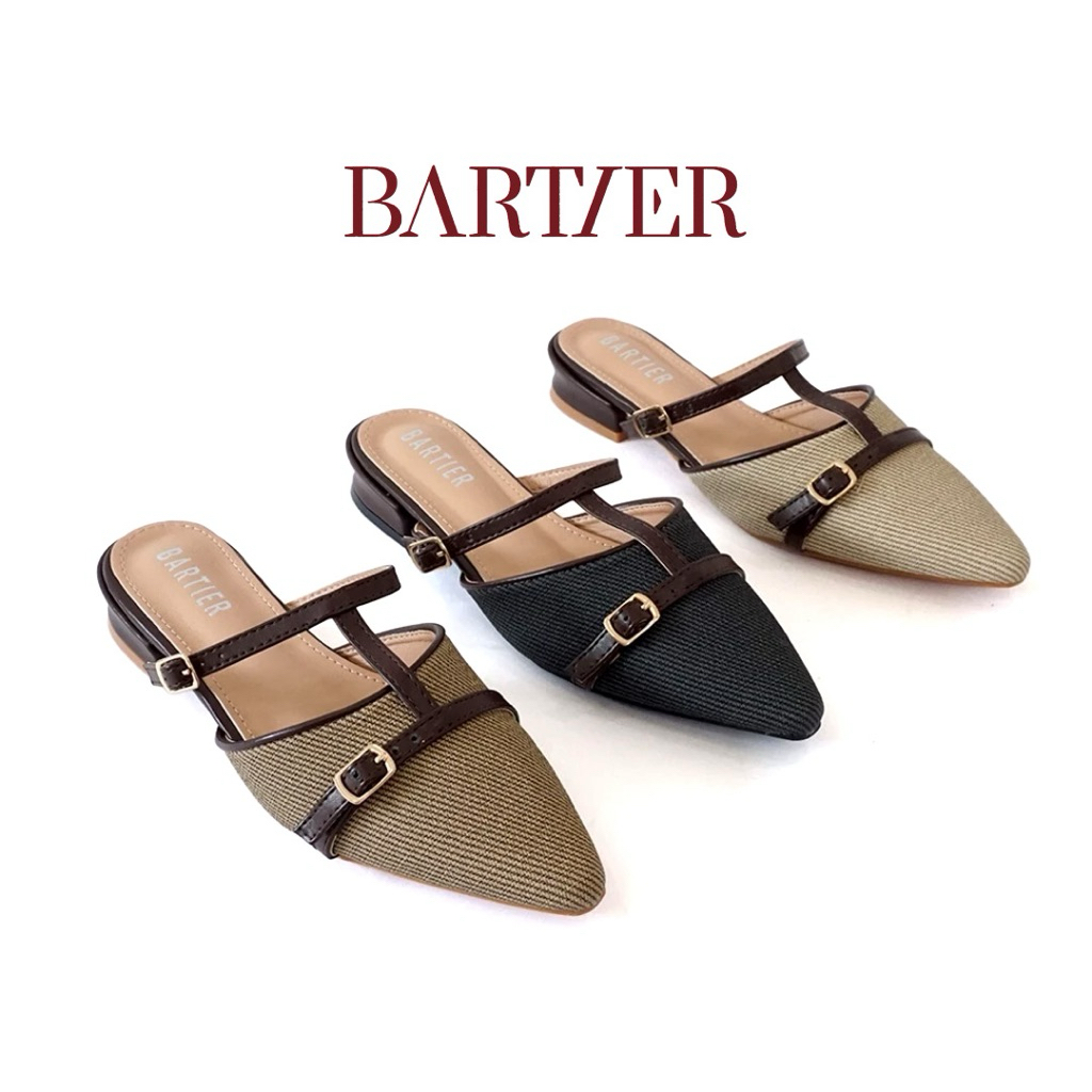 BARTIER - MULES SANDAL SEPATU SANDAL WANITA SANDAL SELOP CASUAL