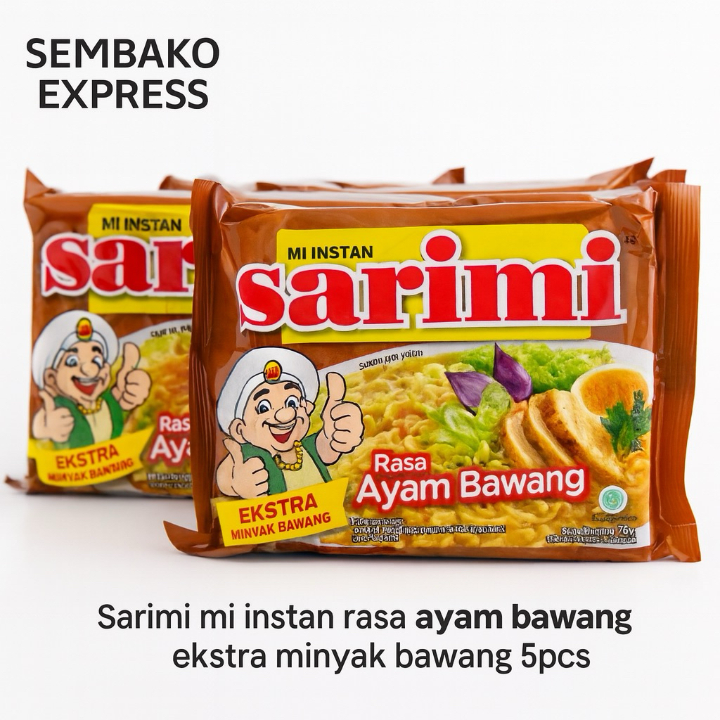 

Sarimi Mi Instan Rasa Ayam Bawang 5 Bungkus – Ekstra Minyak Bawang