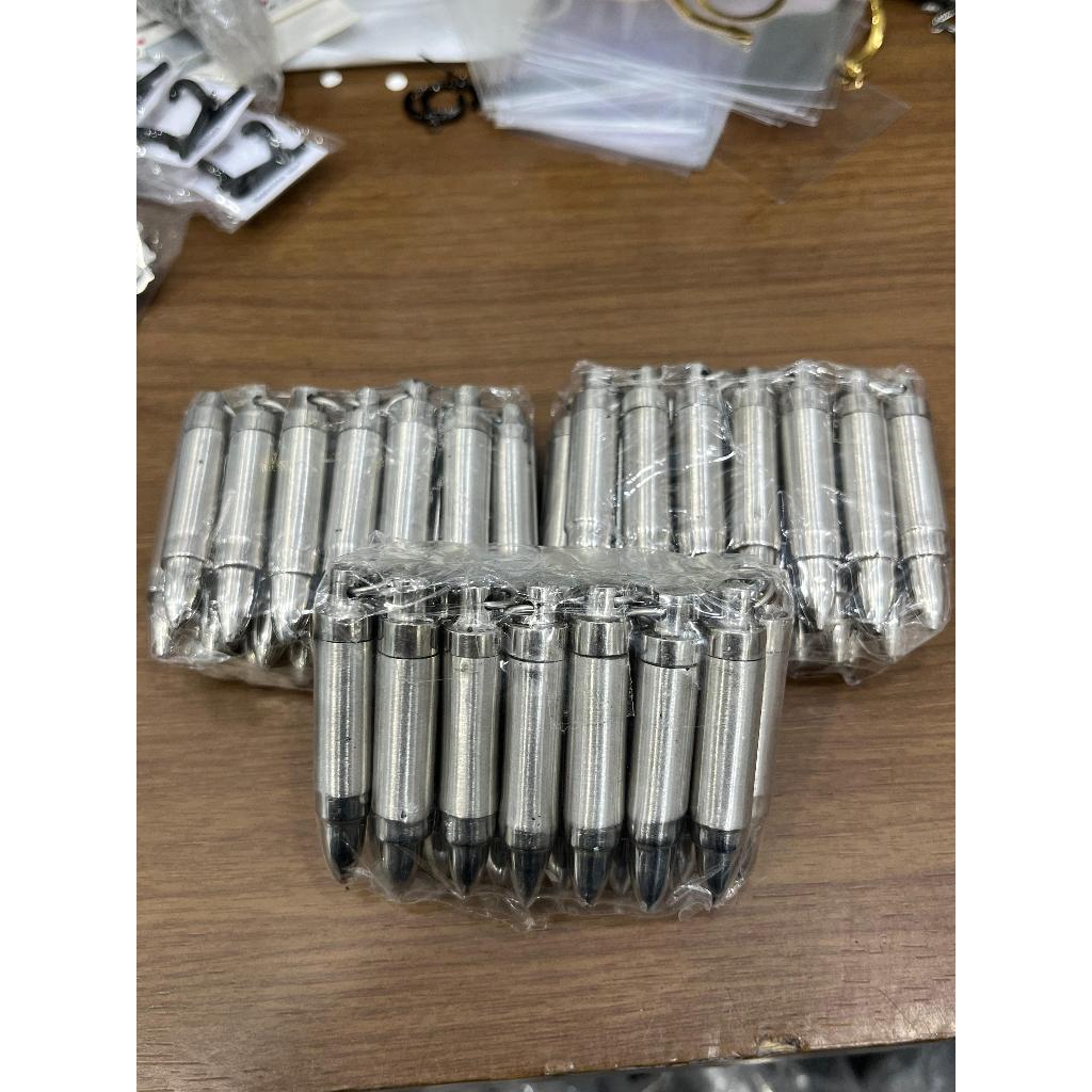 GROSIR 1 PAK ISI 10 PCS LIONTIN PELURU BAJA PUTIH ANTI KARAT BISA BUKA TUTUP