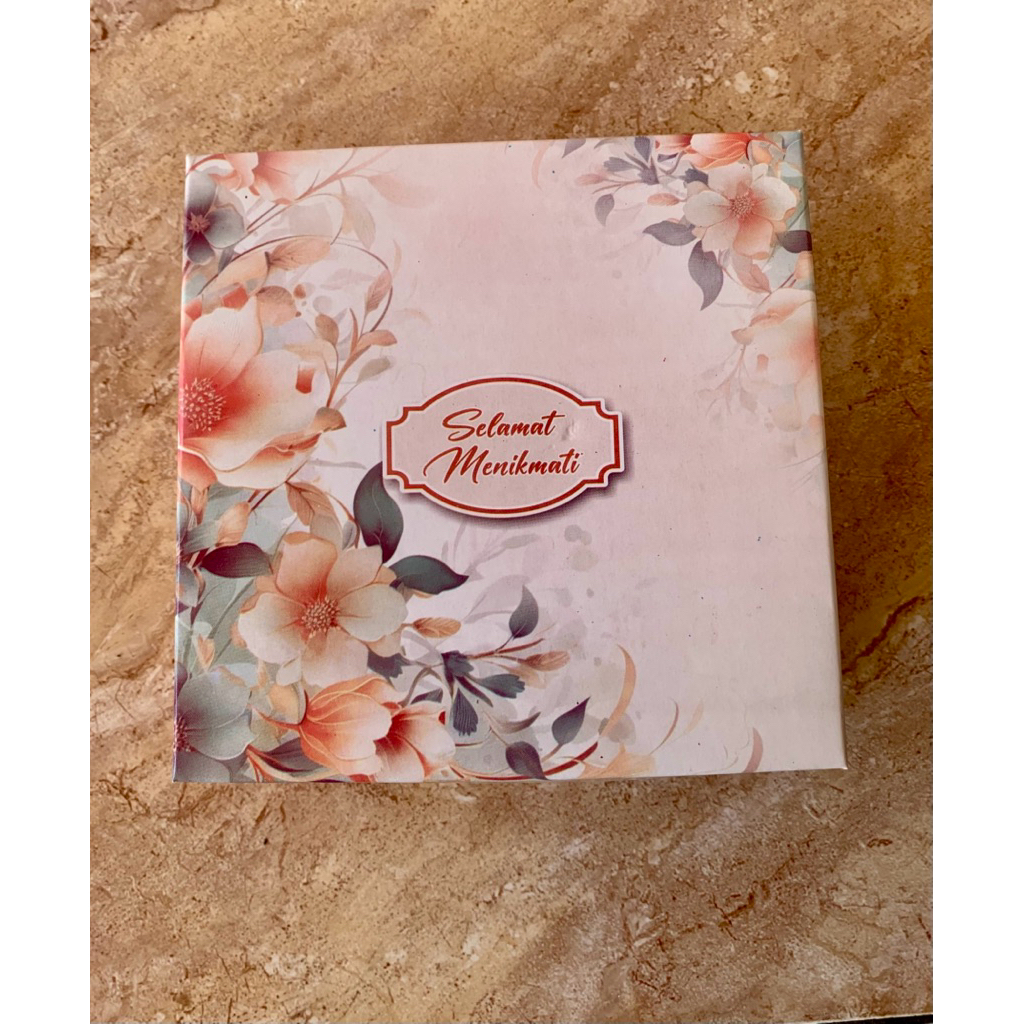 

100 Pcs Dus Nasi/Kue Uk 18x18x8 | Kardus Nasi Motif |